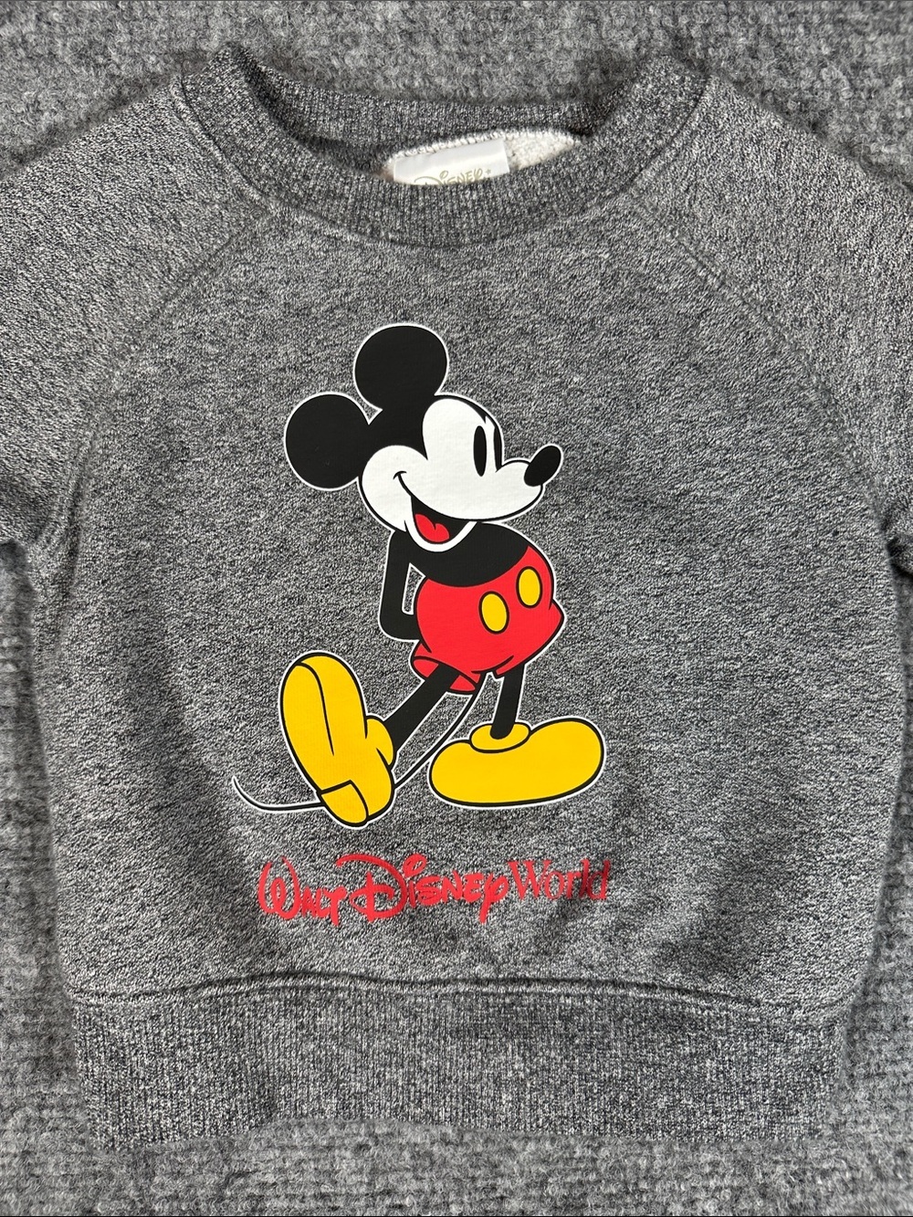 Disney Baby Gray Sweatshirt with Classic Mickey Print 9-12 Months NWOT